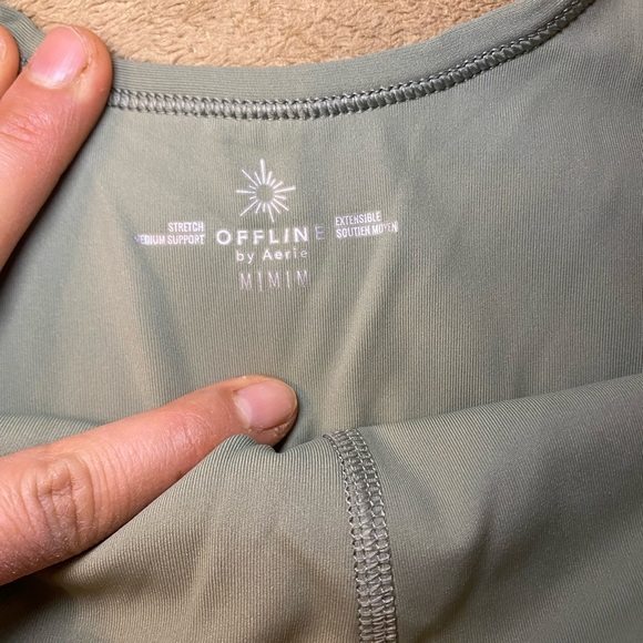 Aerie Olive Green Crop Top bundle. 5 tops - Picture 7 of 15